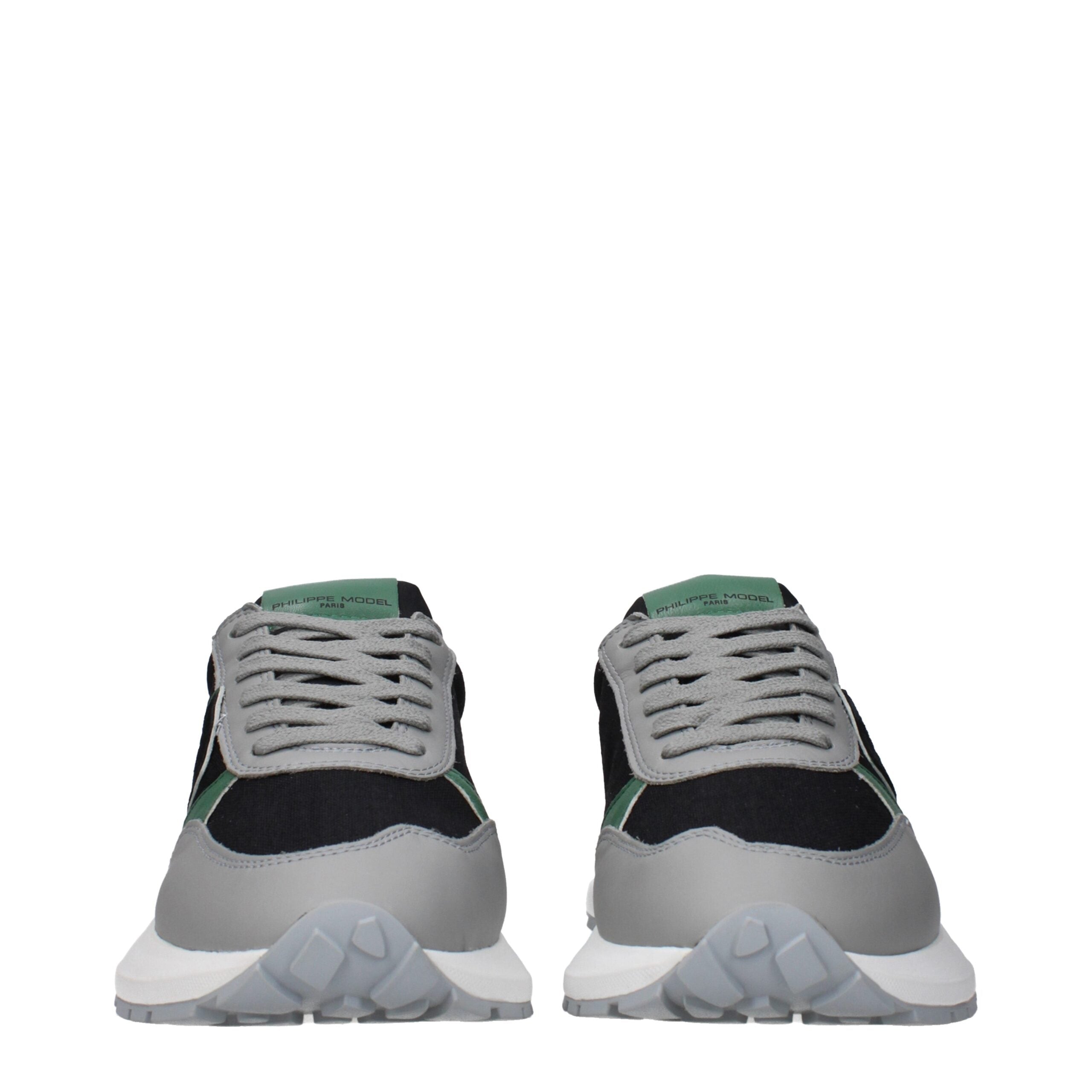 Philippe Model Black Fabric Athletic Sneakers Philippe Model