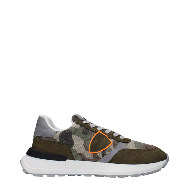 Philippe Model Green Fabric Athletic Sneakers Philippe Model