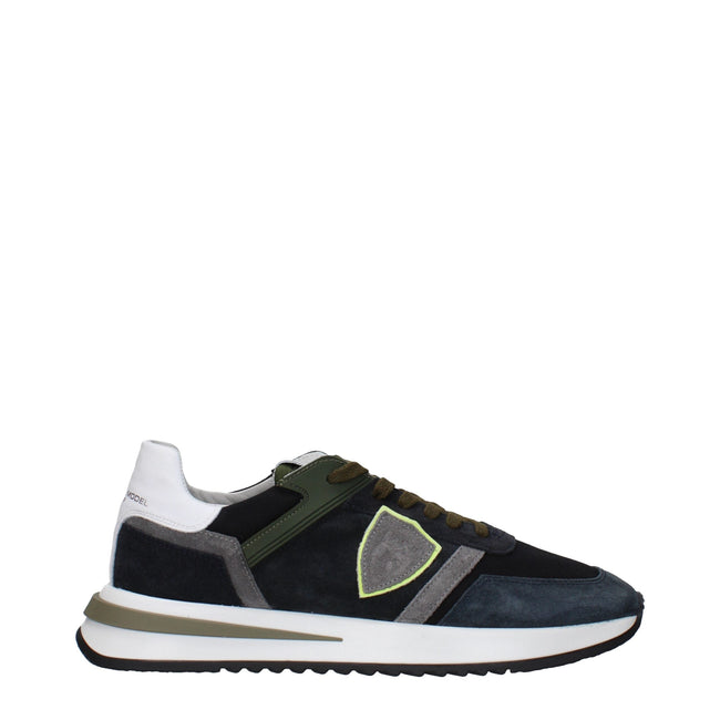 Philippe Model Blue Leather Low Tops Philippe Model