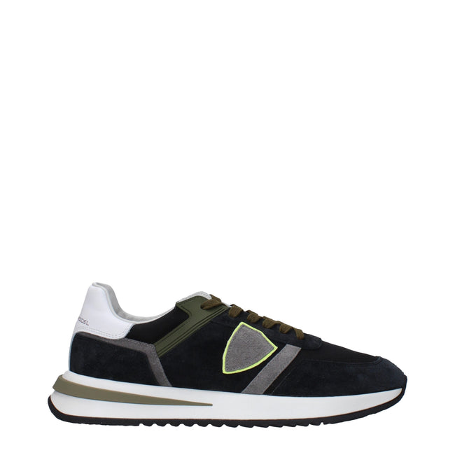 Philippe Model Blue Leather Athletic Sneakers Philippe Model