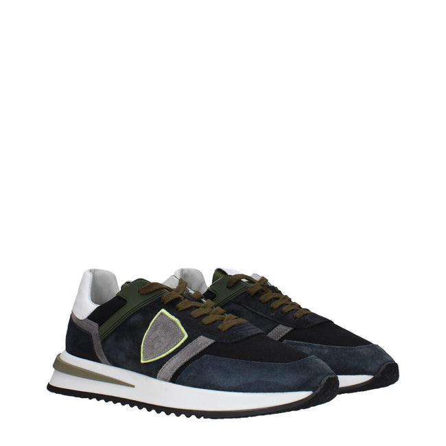 Philippe Model Blue Leather Low Tops Philippe Model
