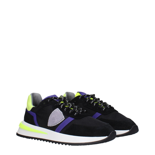 Philippe Model Black Fabric Athletic Sneakers Philippe Model