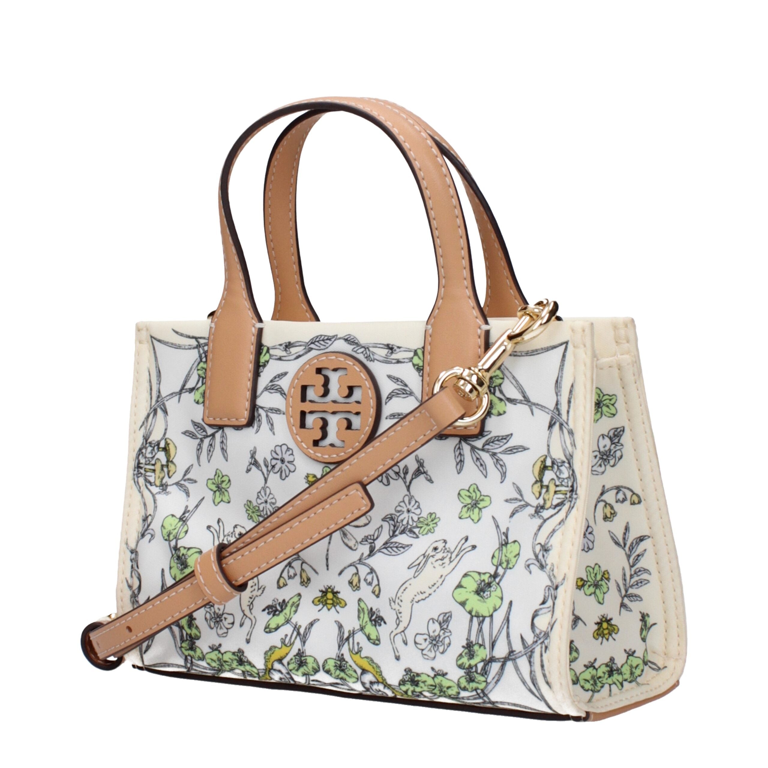 Tory Burch Beige Fabric Handbags Tory Burch