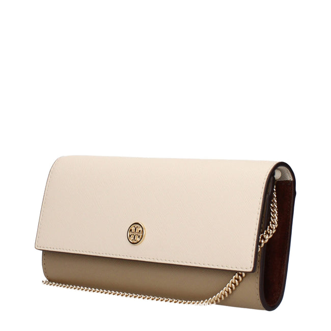 Tory Burch Beige Leather Clutch Bags Tory Burch