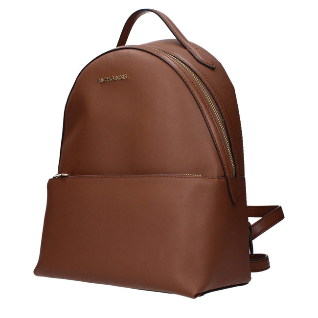 Michael Kors Brown Leather Backpacks Michael Kors