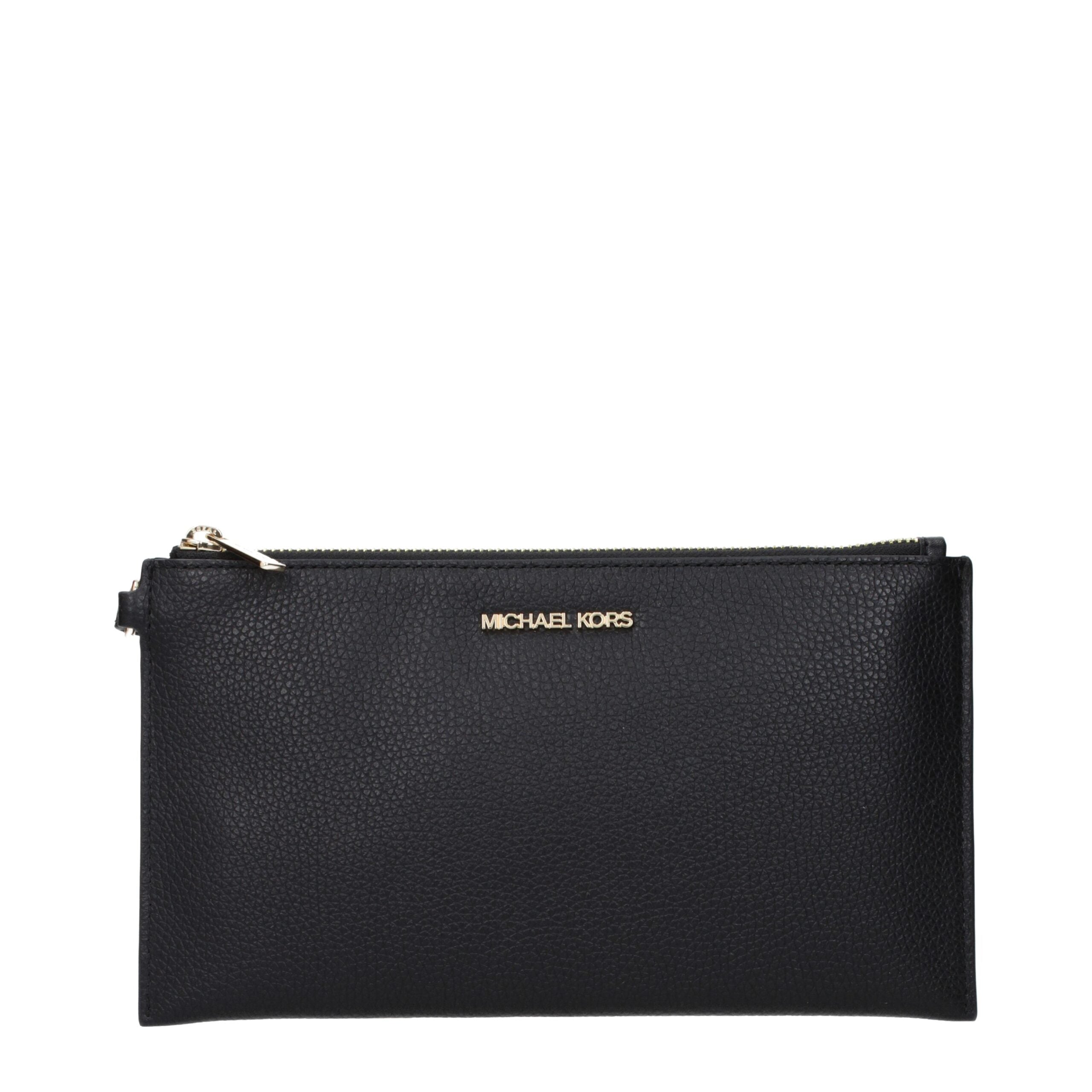 Michael Kors Black Leather Clutch Bags Michael Kors