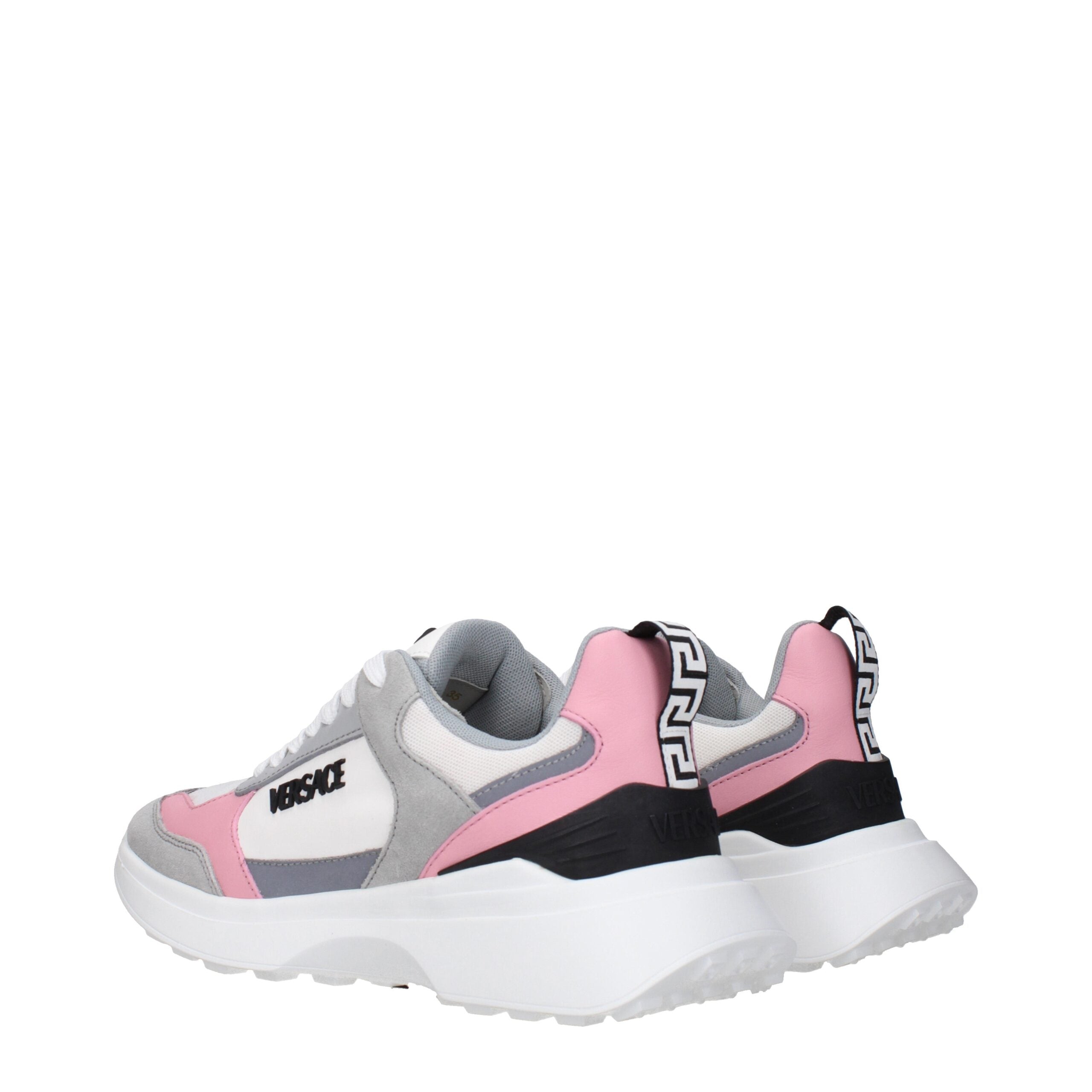 Versace White Fabric Sneakers Versace