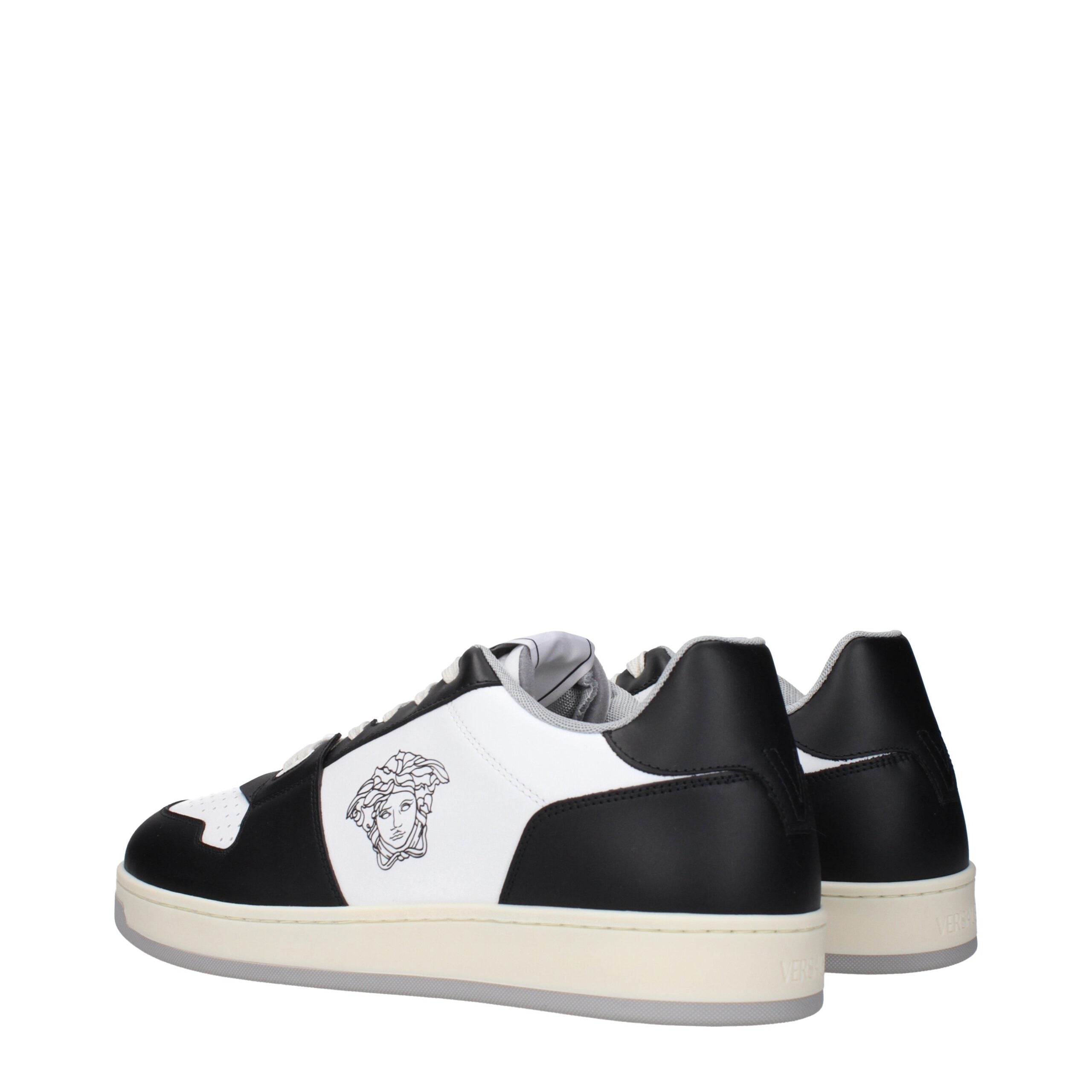 Versace White Leather Low Tops Versace