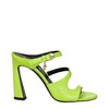 Versace Green Leather Stiletto Heels Sandals Versace