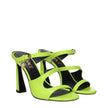 Versace Green Leather Stiletto Heels Sandals Versace