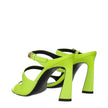 Versace Green Leather Stiletto Heels Sandals Versace