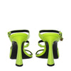 Versace Green Leather Stiletto Heels Sandals Versace