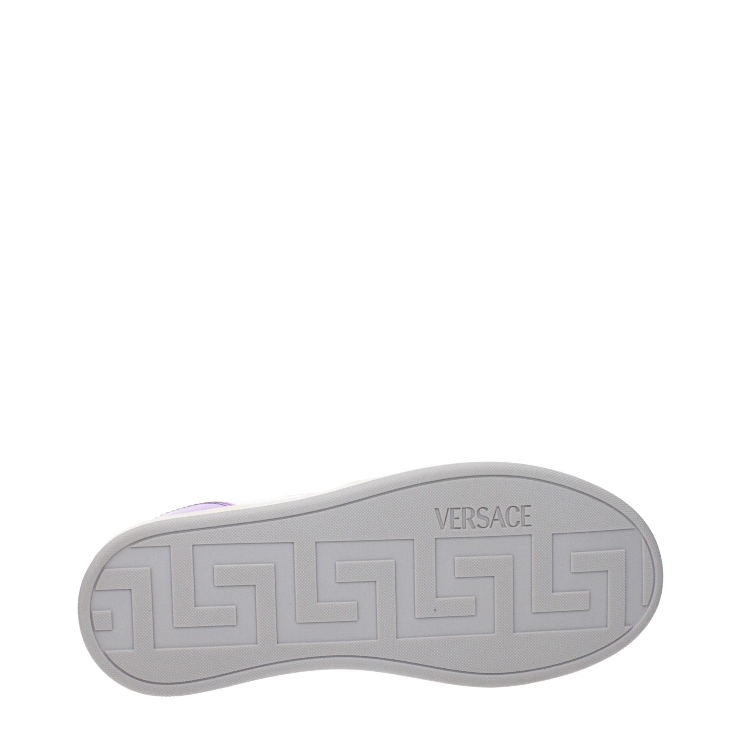 Versace White Leather Low Tops Versace