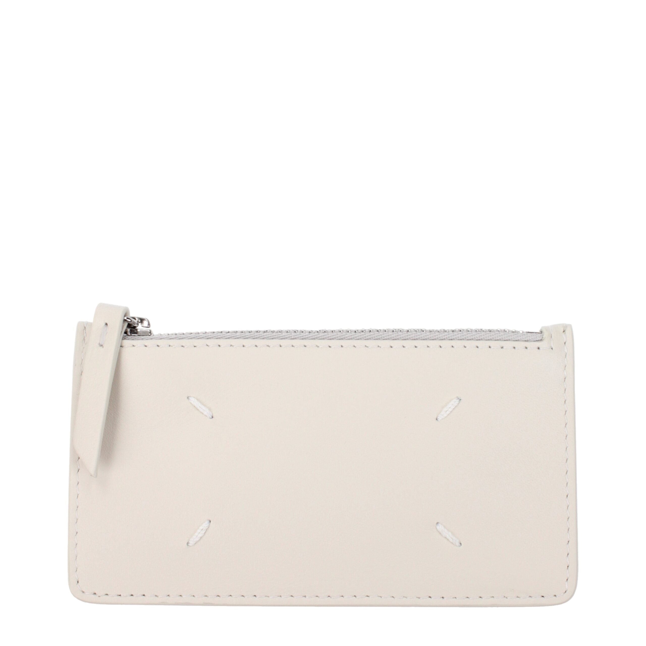 Maison Margiela Beige Leather Wallets Maison Margiela