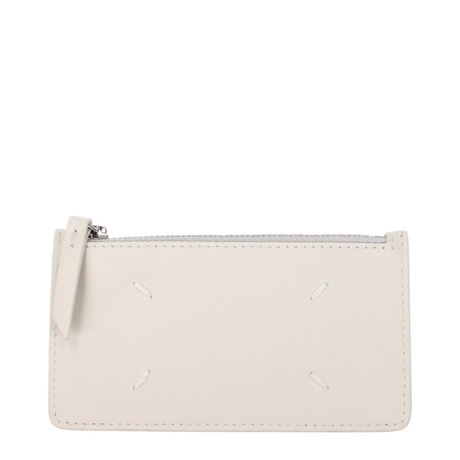 Maison Margiela Beige Leather Wallets Maison Margiela