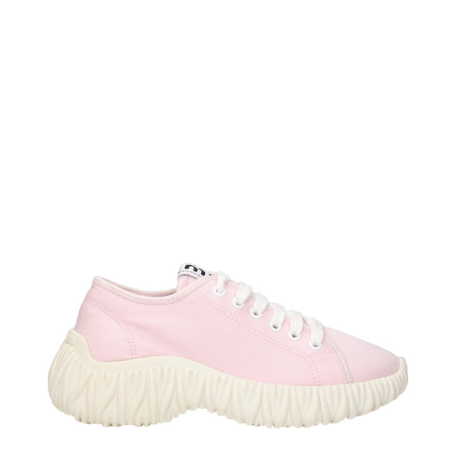 Miu Miu Pink Fabric Low Tops Miu Miu