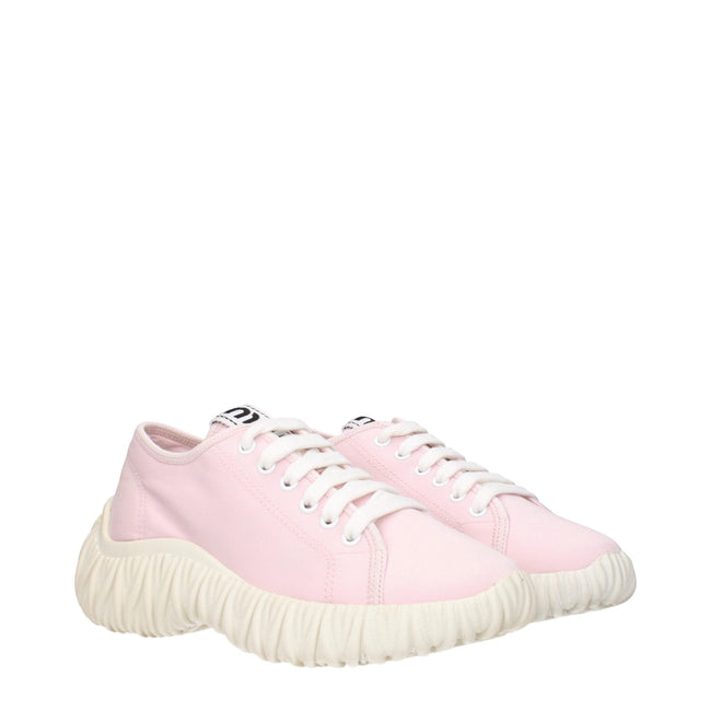 Miu Miu Pink Fabric Low Tops Miu Miu