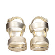 Prada Gold Leather Wedges Sandals Prada