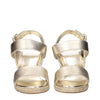 Prada Gold Leather Wedges Sandals Prada