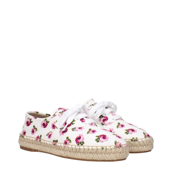 Prada White Fabric Espadrilles Prada