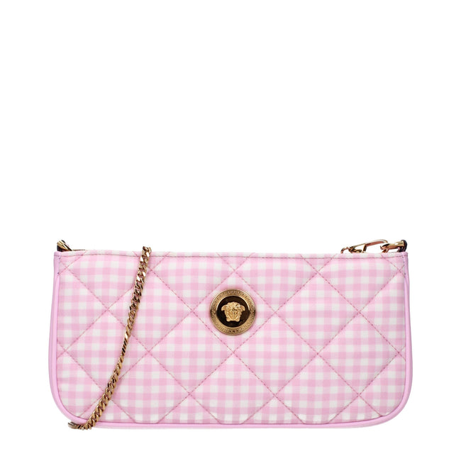 Versace Pink Fabric Shoulder Bags Versace