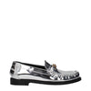 Versace Gray Leather Slip-On Loafers Versace