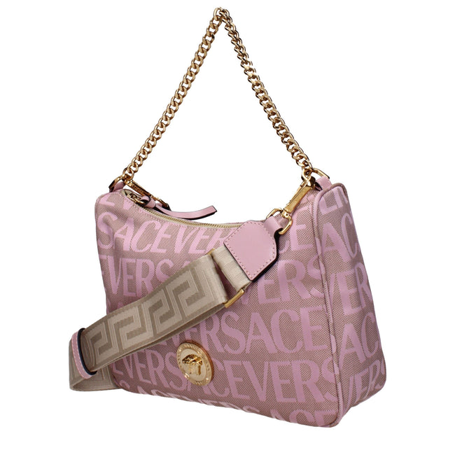 Versace Beige Fabric Handbags Versace