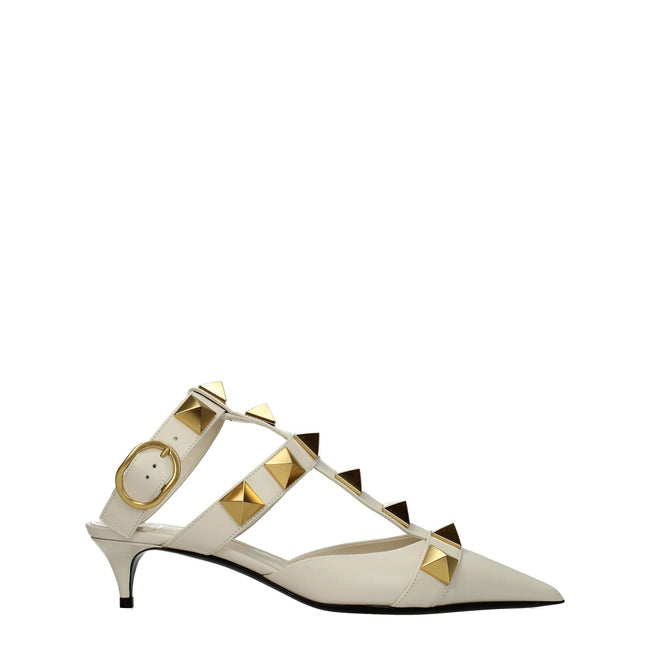 Valentino Garavani Beige Leather Stiletto Heels Sandals Valentino Garavani