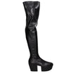 Prada Black Leather Over The Knee Prada