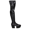 Prada Black Leather Over The Knee Prada