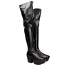 Prada Black Leather Over The Knee Prada