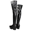 Prada Black Leather Over The Knee Prada