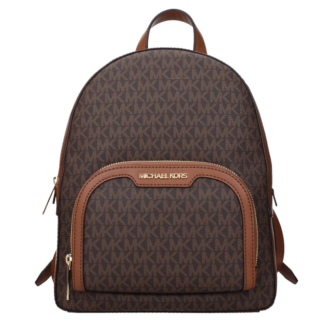 Michael Kors Brown Fabric Backpacks Michael Kors