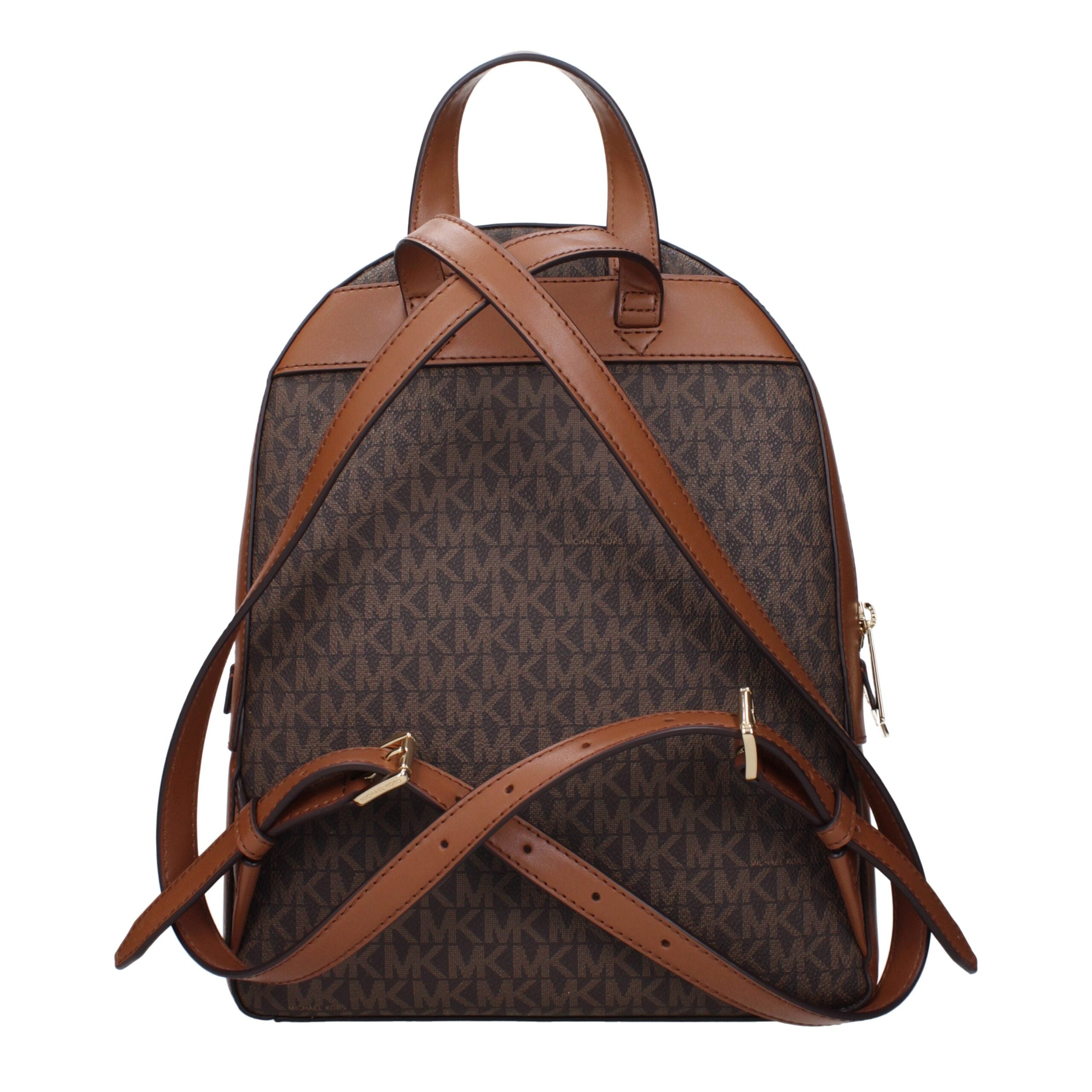 Michael Kors Brown Fabric Backpacks Michael Kors