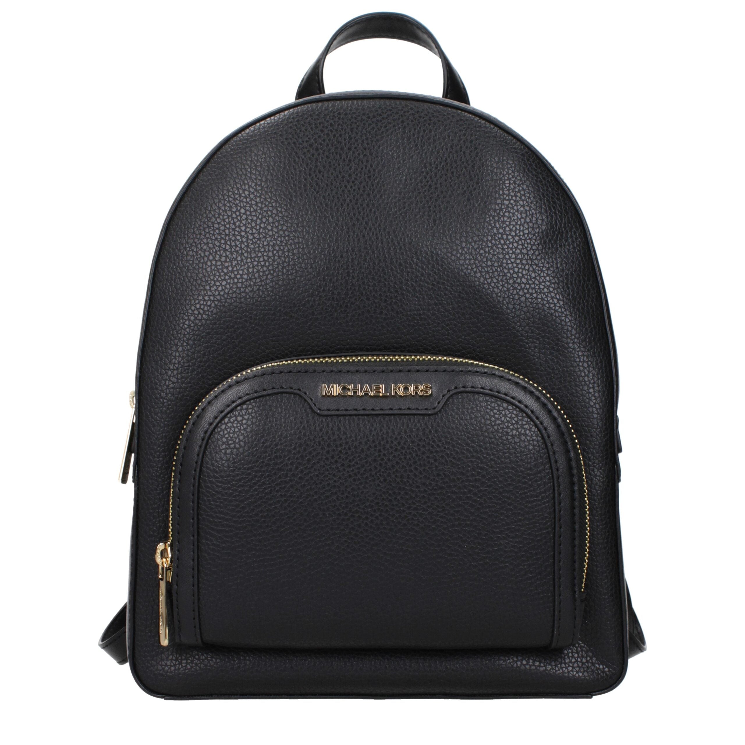 Michael Kors Black Leather Backpacks Michael Kors