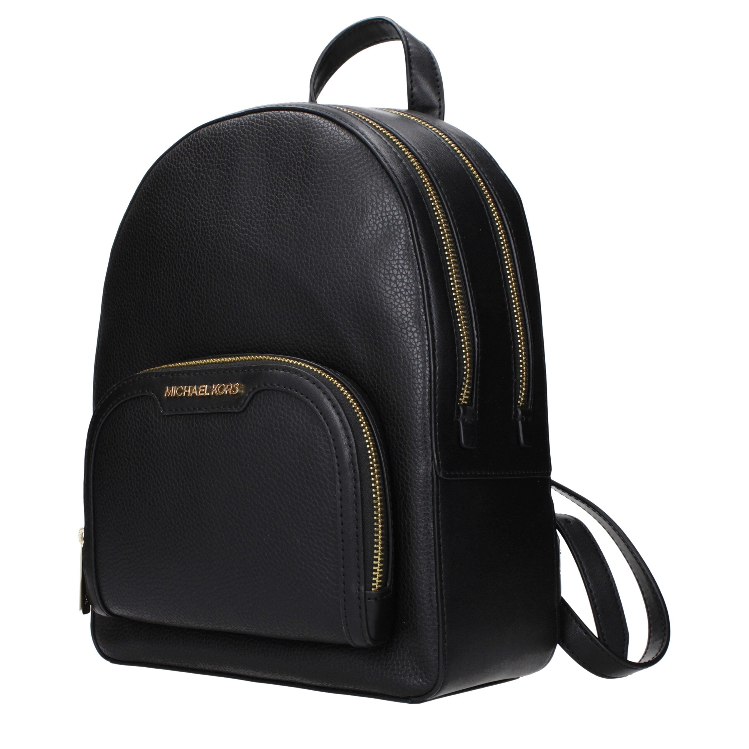 Michael Kors Black Leather Backpacks Michael Kors