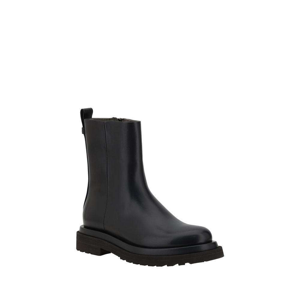 Brunello Cucinelli Leather Ankle Boots Brunello Cucinelli