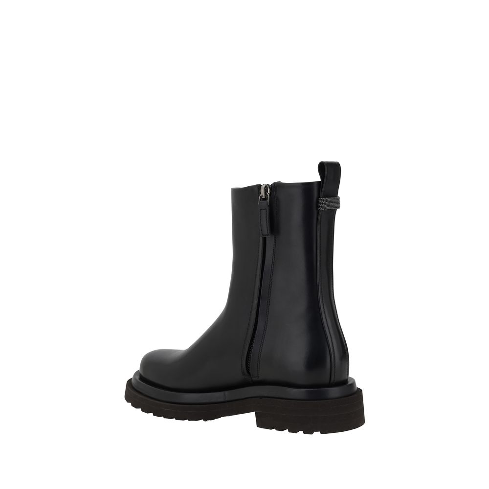 Brunello Cucinelli Leather Ankle Boots Brunello Cucinelli