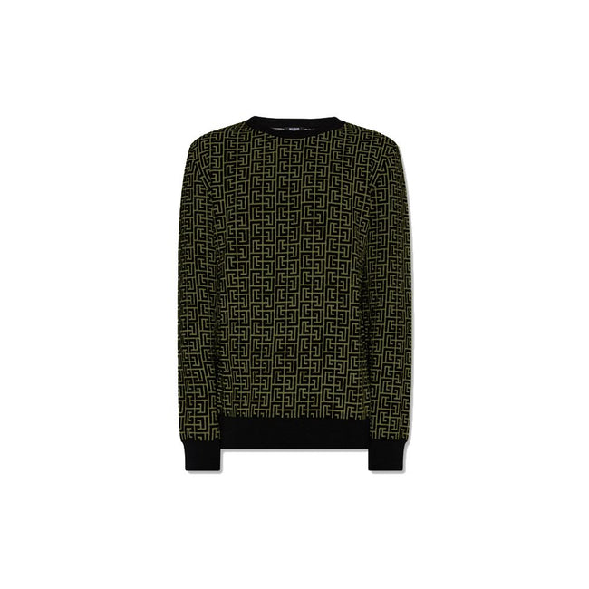 Balmain Green Wool Sweater Balmain