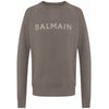 Balmain Gray Cotton Men Sweater Balmain