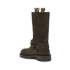 Burberry Suede Saddle Ankle Boots Burberry