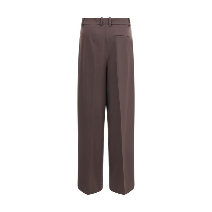 P.A.R.O.S.H. Brown Fleece Wool Dress Pants P.A.R.O.S.H.