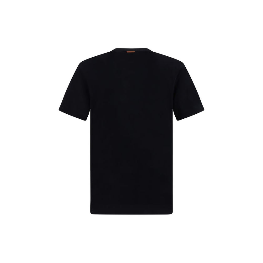 ZEGNA Black Cotton T-Shirt ZEGNA