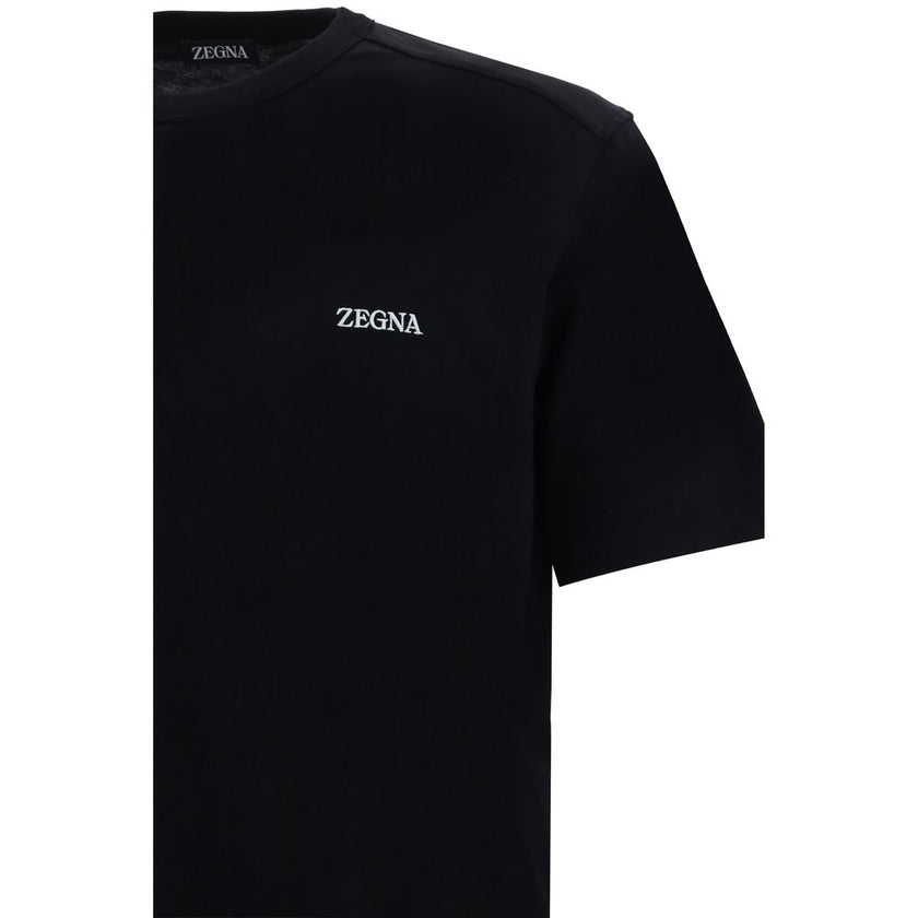 ZEGNA Black Cotton T-Shirt ZEGNA