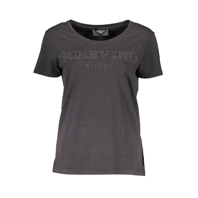Scervino Street Black Cotton Tops & T-Shirt Scervino Street