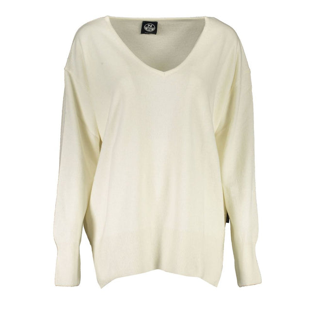 North Sails White Wool Sweater North Sails