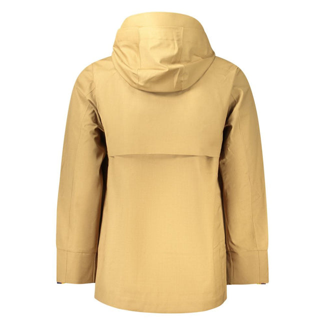 K-WAY Brown Wool Men's Trench Coat K-WAY