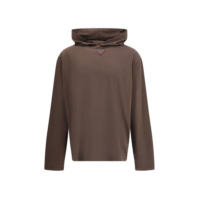 Prada Brown Cotton Sweatshirt Prada