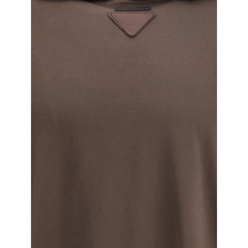 Prada Brown Cotton Sweatshirt Prada