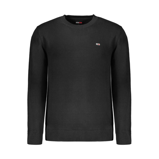 Tommy Hilfiger Black Cotton Sweater Tommy Hilfiger